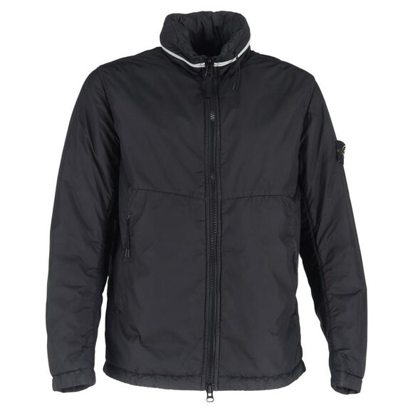 Stone Island Hidden Hood Jacket in Black Nylon
